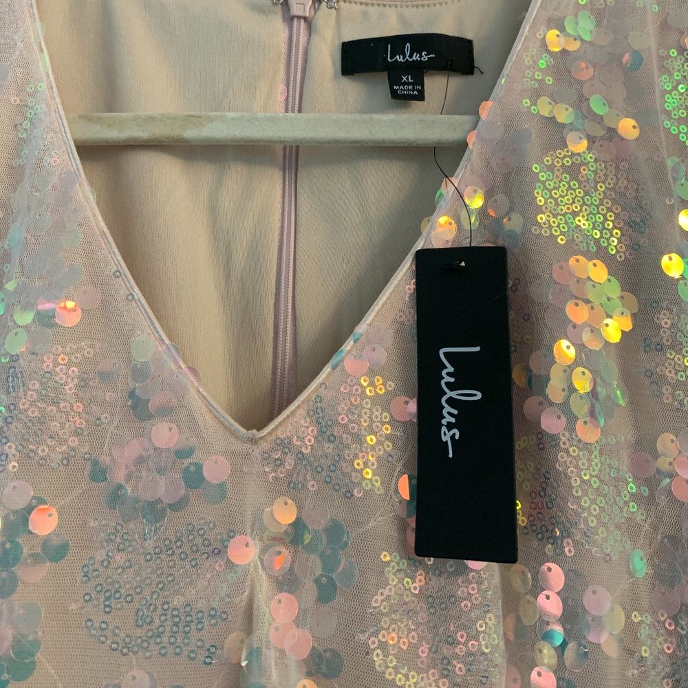 Lulus NWT Size XL Pink Blush Homecoming Party Dress